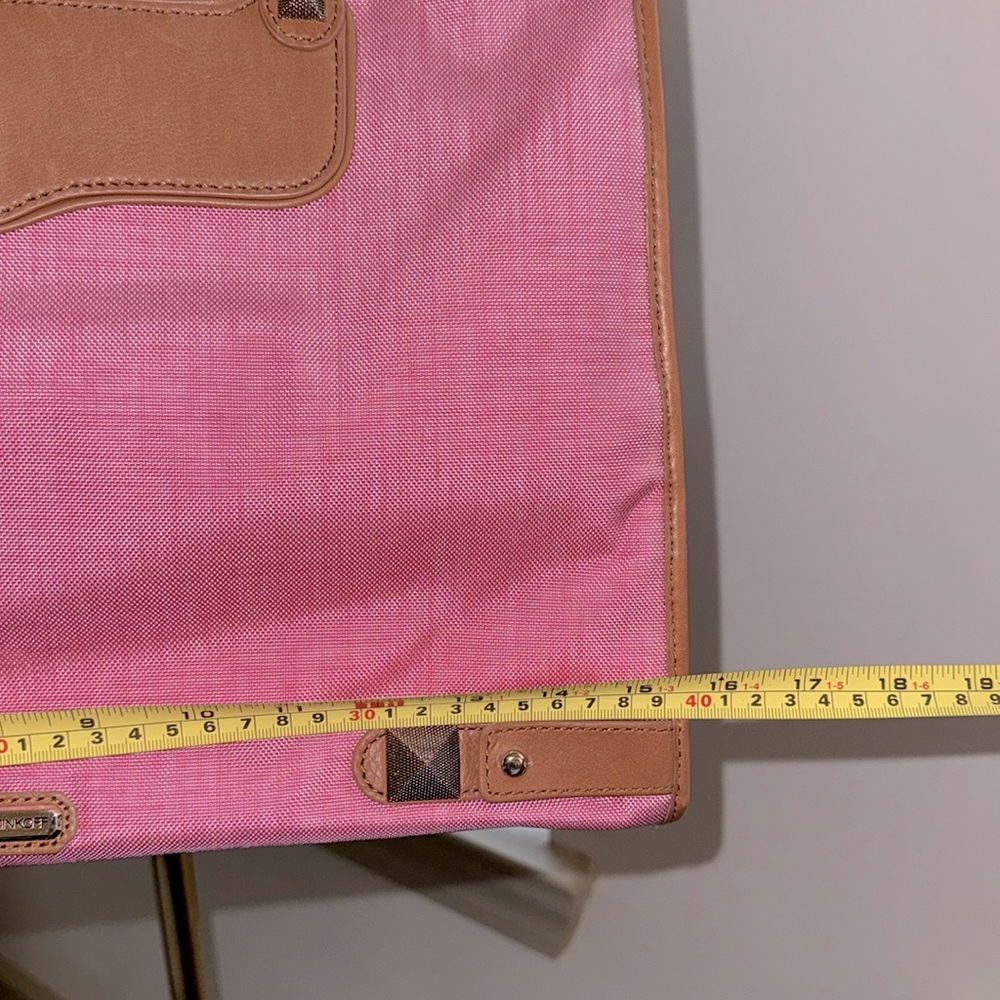 NWT Rebecca Minkoff Pink Canvas With Leather Trim Diamond Tote Size O/S - Picture 9 of 12